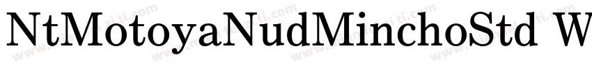 NtMotoyaNudMinchoStd W3字体转换